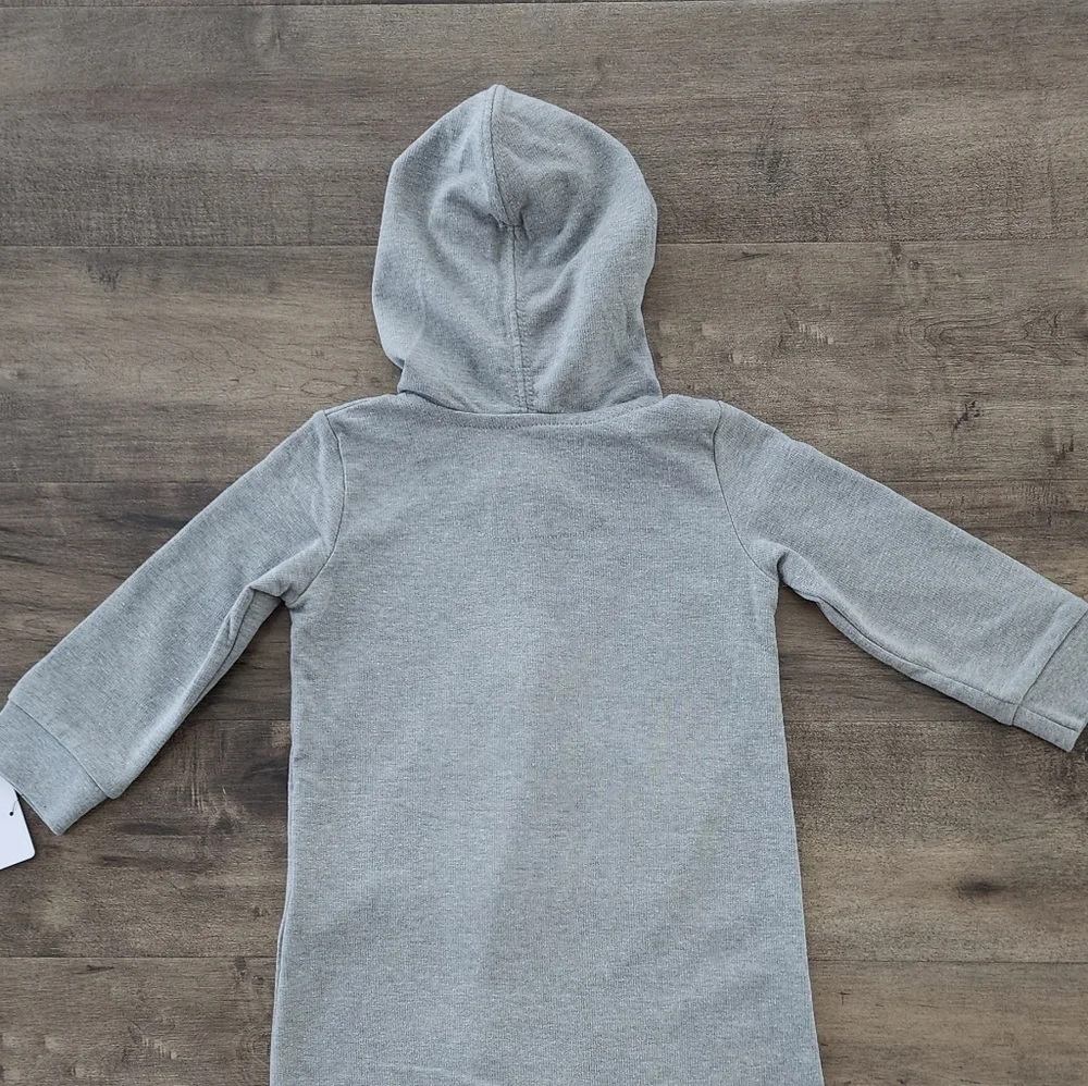 Nike 12M Zip Front Hooded Coveralls Gray NWT